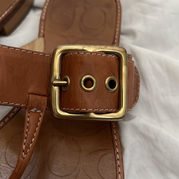 Coach leather sandals size 9.5 adjustable strap - Picture 3 of 5